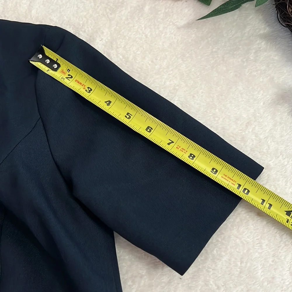 Redwood & Ross Navy blue Synergy Wrinkle Resistant Midi Dress With Slit 2 - Picture 10 of 11